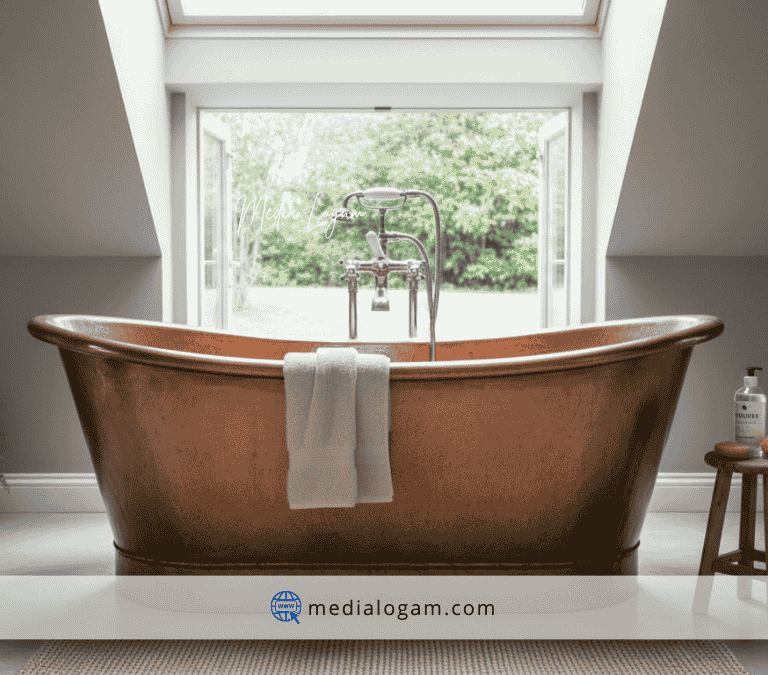 Bathtub Tembaga Kuningan Klasik dengan Sentuhan Elegan dan Mewah