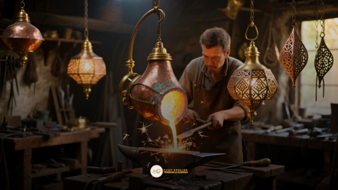 (Bisa Custom) Jual Lampu Gantung Tembaga Terbaik 4 Material Lampu Gantung