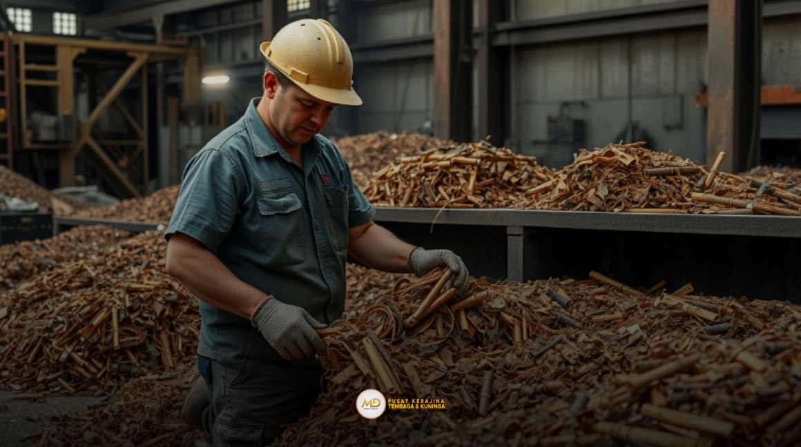 Memisahkan tembaga bekas berdasarkan jenisnya