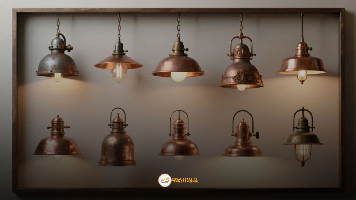 (Bisa Custom) Jual Lampu Gantung Tembaga Terbaik 2 Pilihan Lampu Gantung