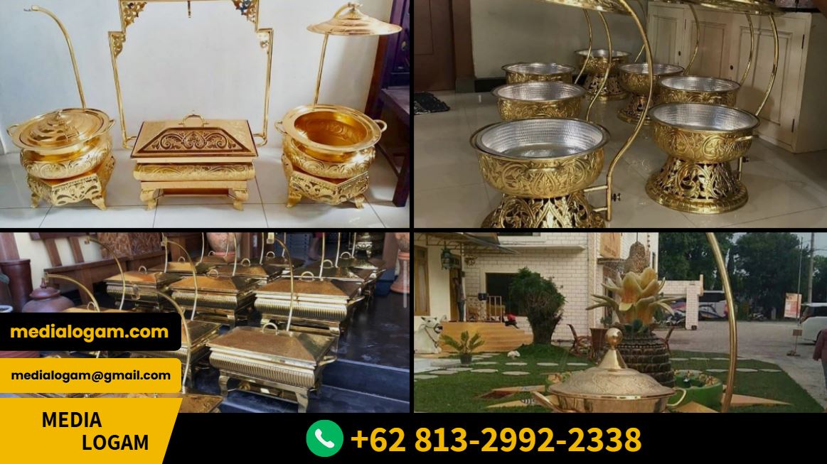 chafing dish tembaga dan kuningan