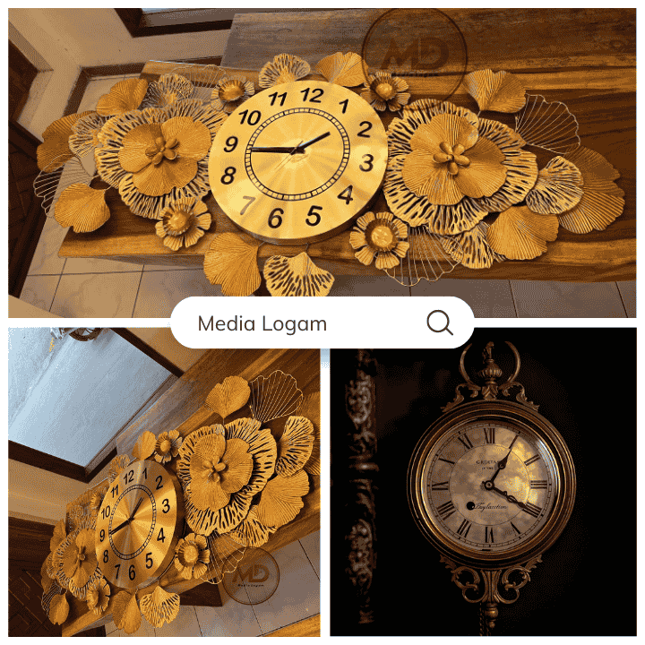 20 Contoh Kerajinan dari Logam yang Bernilai Tinggi kalau Dijual 13 Jam Dinding Logam Unik