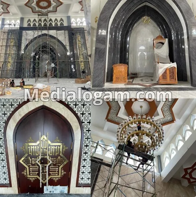 Kerajinan tembaga dan kuningan untuk interior dan eksterior masjid