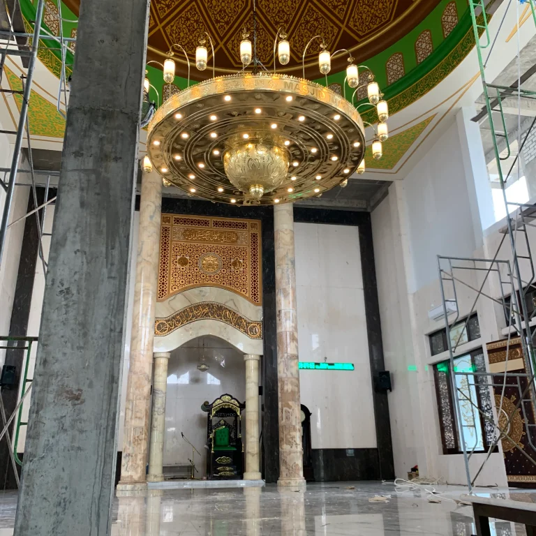 lampu gantung bundar kuningan