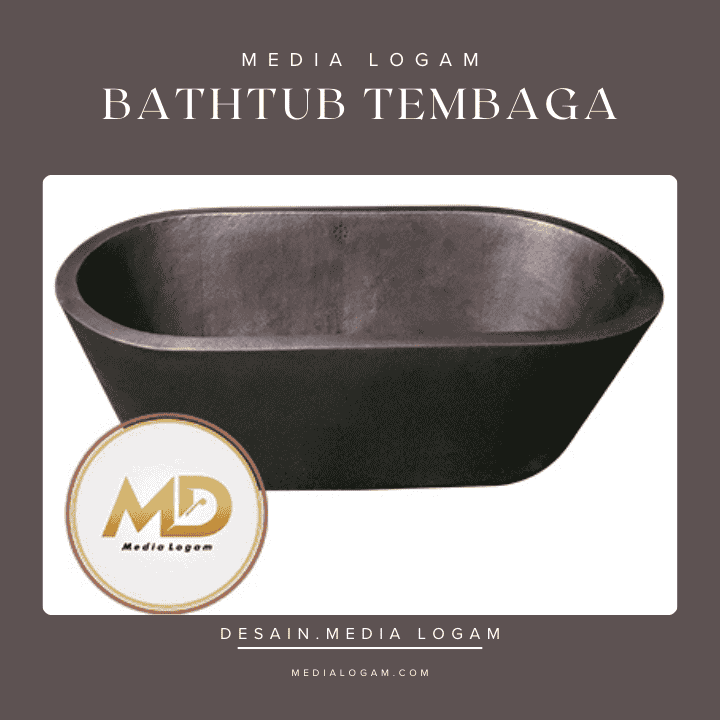 Bathtub Copper Oval — Tampilan Hitam Premium
