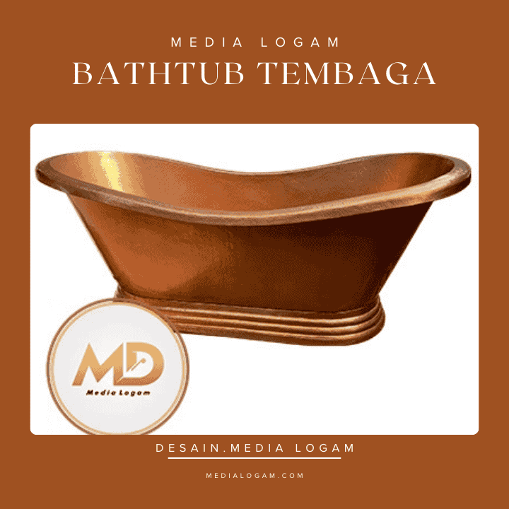 Bathtub Tembaga Elegan – Model Kontur Klasik
