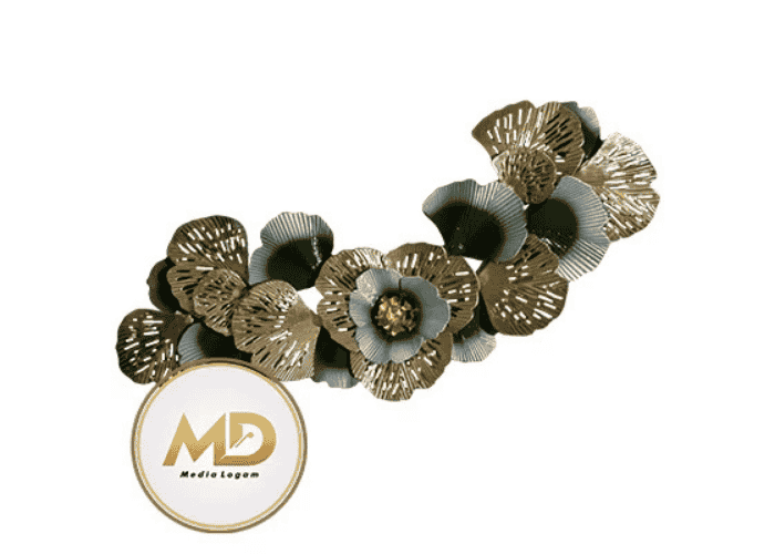 Bunga Hijau Emas dari Tembaga Kuningan Custom