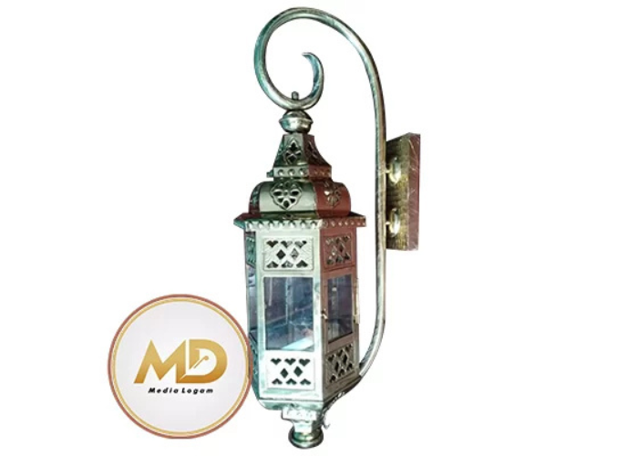 Lampu Dinding Bergaya Maroko Tembaga Kuningan dari Media Logam