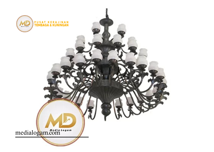 Lampu Gantung Hias Tembaga Joglo Langsung Pengrajin