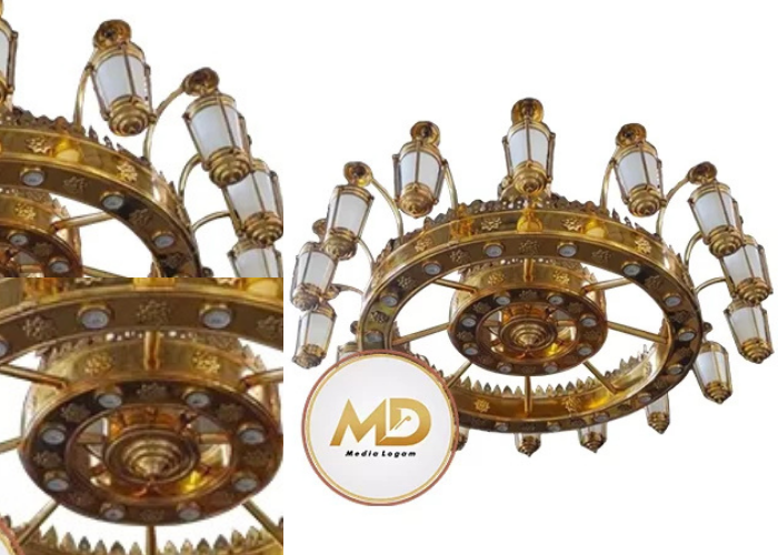 Lampu Hias Gantung Masjid Premium Kuningan Mewah