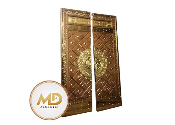 Pintu Ukir Logam Tembaga Kuningan Nabawi Custom