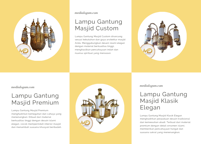 Produk Kerajinan Tembaga Kuningan Lampu Gantung Masjid Premium