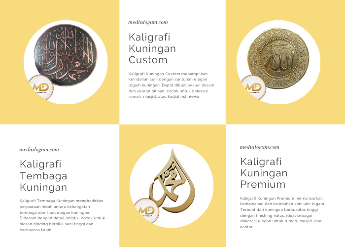 Produk Kerajinan Tembaga Kuningan Kaligrafi Arab untuk Dekorasi Estetika Ruangan 1 Produk Kerajinan Tembaga Kuningan Kaligrafi Arab untuk Dekorasi Estetika Ruangan