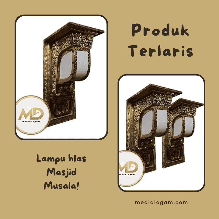 lampu hias dinding tembaga kuningan 1