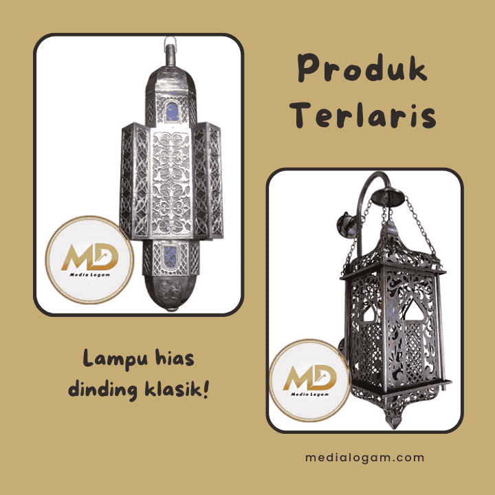 lampu hias dinding tembaga kuningan 4