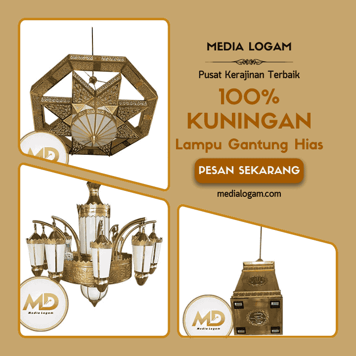 lampu kuningan masjid 1