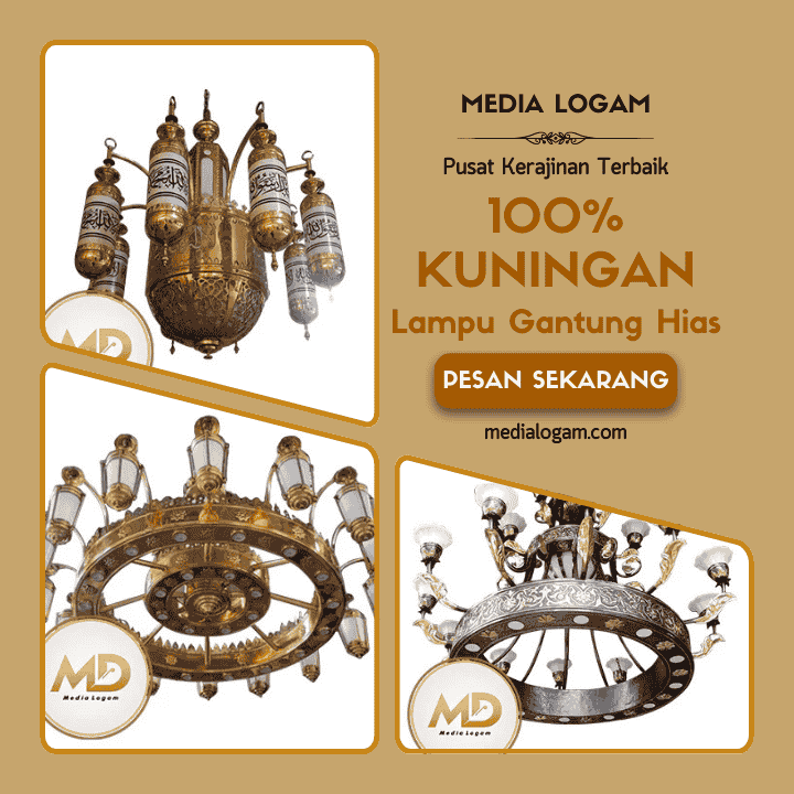 Jual Lampu Gantung Kuningan Masjid Custom Cocok material terbaik
