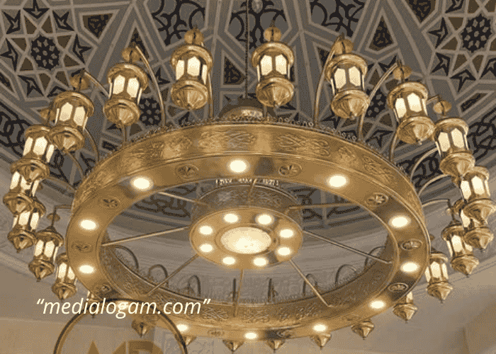 listrik lampu gantung hias masjid boros