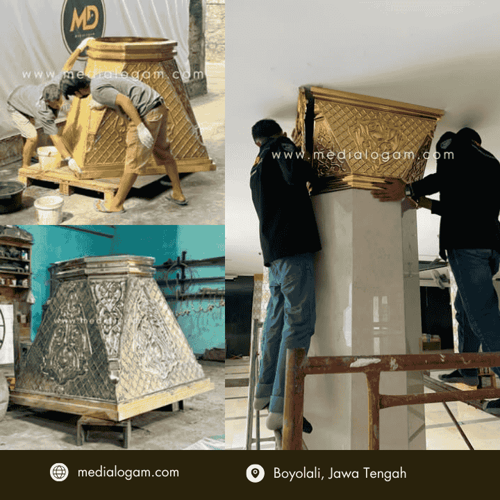 Jual Mahkota Pilar Masjid Tembaga Kuningan Desain Mewah & Tahan Lama