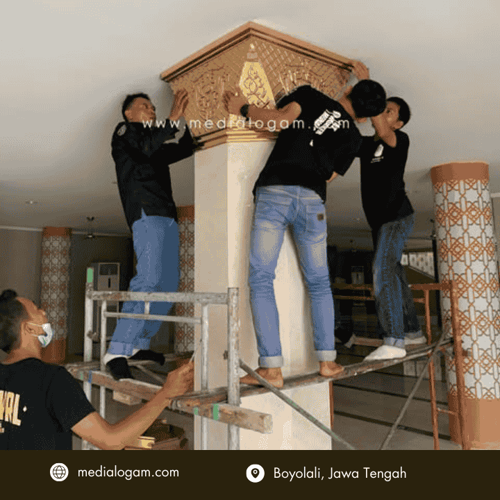 Jual Mahkota Pilar Masjid Tembaga Kuningan Desain Mewah & Tahan Lama