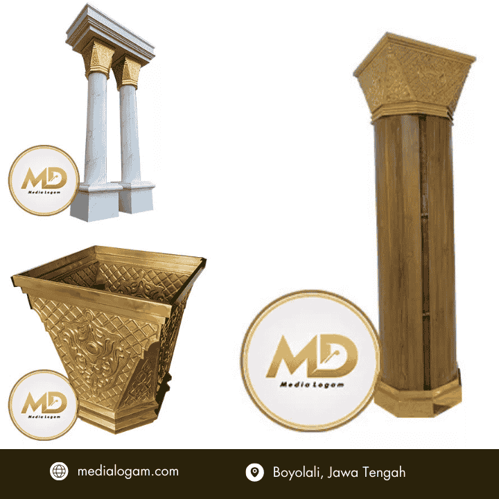 Jual Mahkota Pilar Masjid Tembaga Kuningan Desain Mewah & Tahan Lama