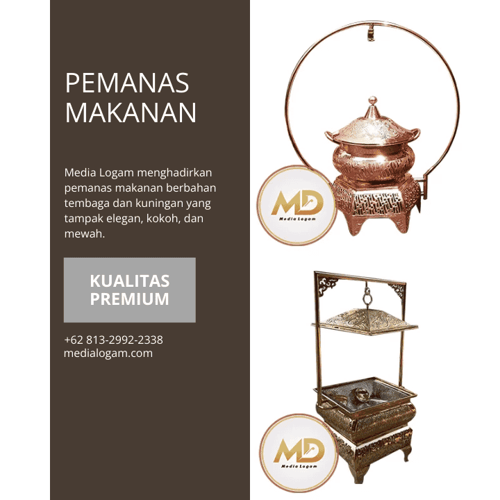 Jual Pemanas Makanan Tembaga Kuningan Elegan, Awet, dan Premium