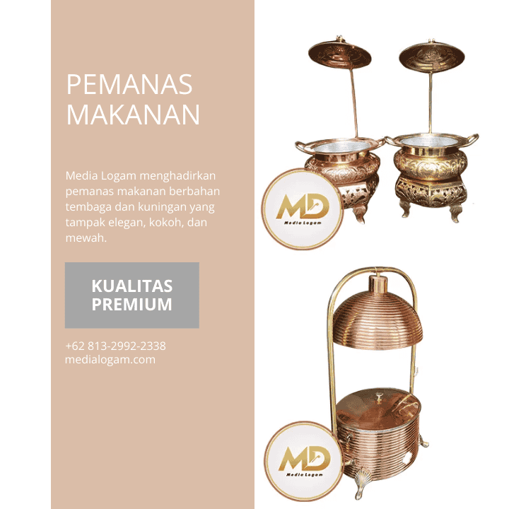 Jual Pemanas Makanan Tembaga Kuningan Elegan, Awet, dan Premium