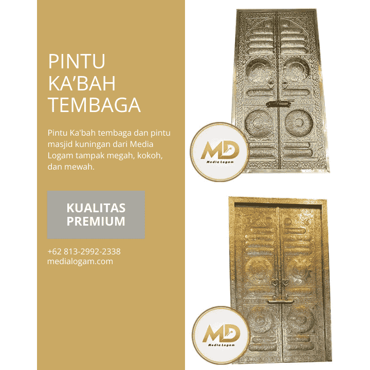 Pintu Kabah Tembaga Asli: Jual Desain Mewah untuk Masjid Rumah