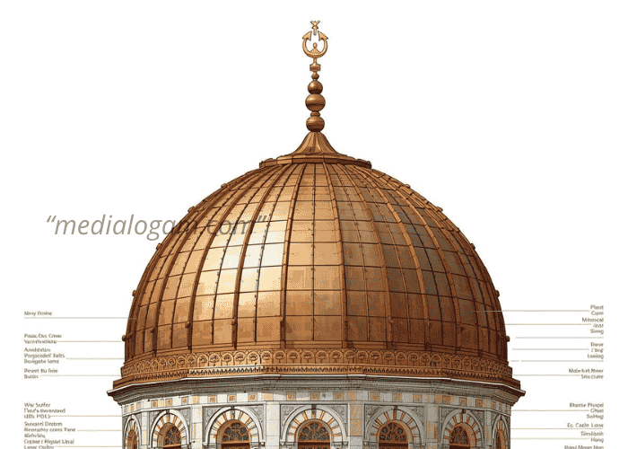 10 Struktur Utama Kubah Masjid Tembaga