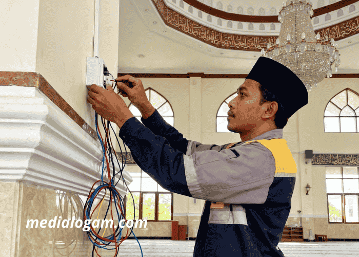 tips instalasi lampu hias gantung masjid
