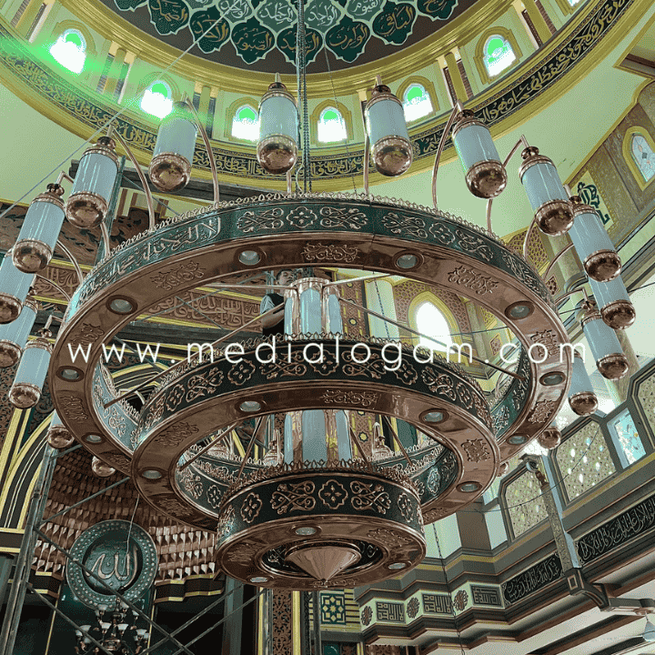 Jual Lampu Gantung Nabawi Tembaga untuk Masjid 4 Jual Lampu Gantung Nabawi Tembaga untuk Masjid