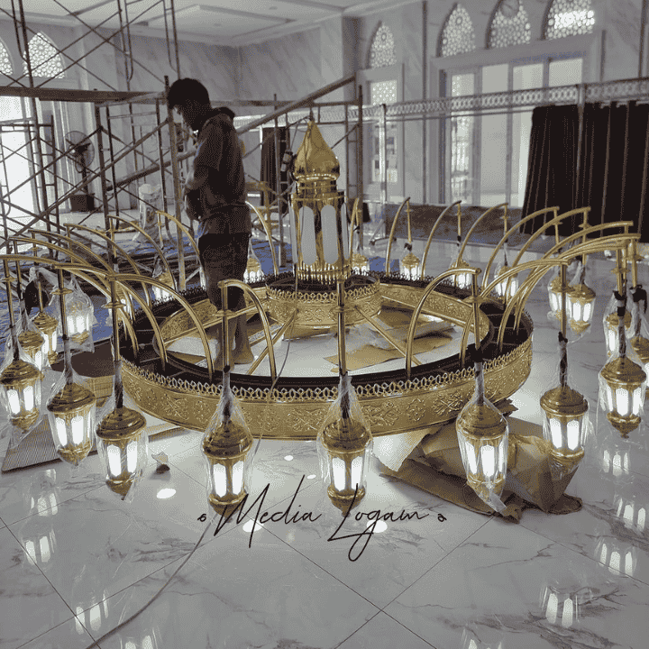 10 Komponen Utama Lampu Hias Gantung Masjid Bahan Kuningan 2 10 Komponen Utama Lampu Hias Gantung Masjid Bahan Kuningan