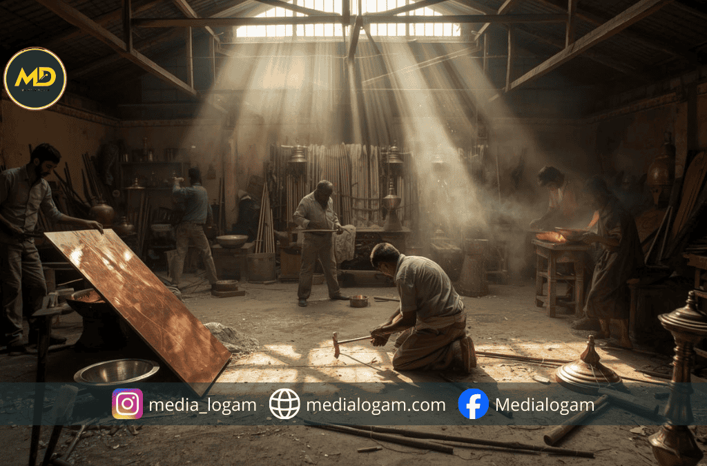 Pusat Kerajinan Tembaga Kuningan Boyolali Media Logam 4 Proses produksi dilakukan secara teliti oleh para pengrajin berpengalaman