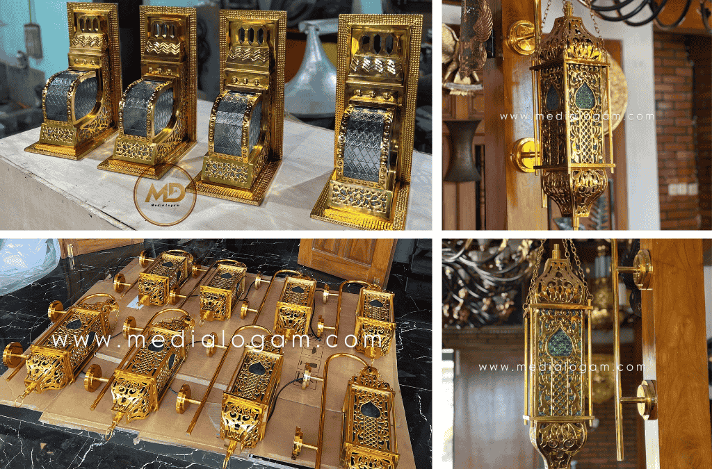 Pengrajin Tembaga Kuningan Bogor Produksi Boyolali 6 lampu dinding tembaga kuningan bogor