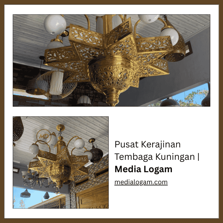 10 Model Lampu Gantung Kuningan Masjid Terbaik untuk Interior Elegan dan Tahan Lama 9 Lampu Gantung Kuningan Motif Bintang