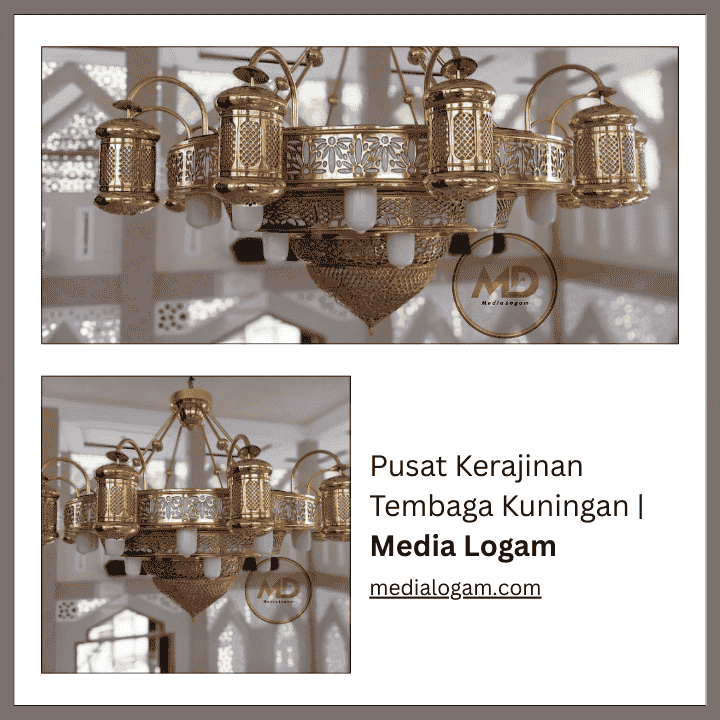 10 Model Lampu Gantung Kuningan Masjid Terbaik untuk Interior Elegan dan Tahan Lama 6 Lampu Gantung Kuningan Ukir Motif Timur Tengah