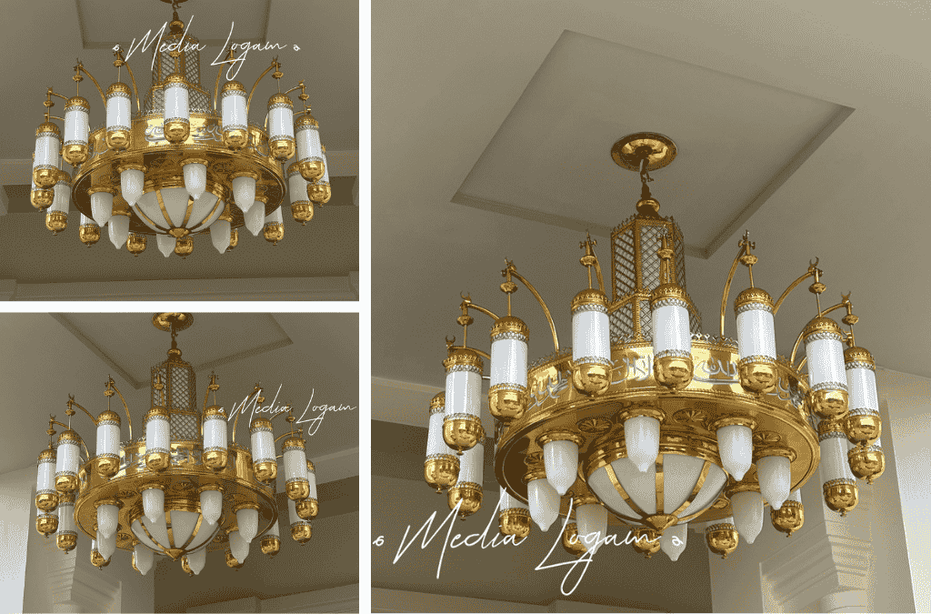 Pengrajin Tembaga Kuningan Depok Produksi Boyolali 2 Lampu Gantung Masjid Nabawi Depok