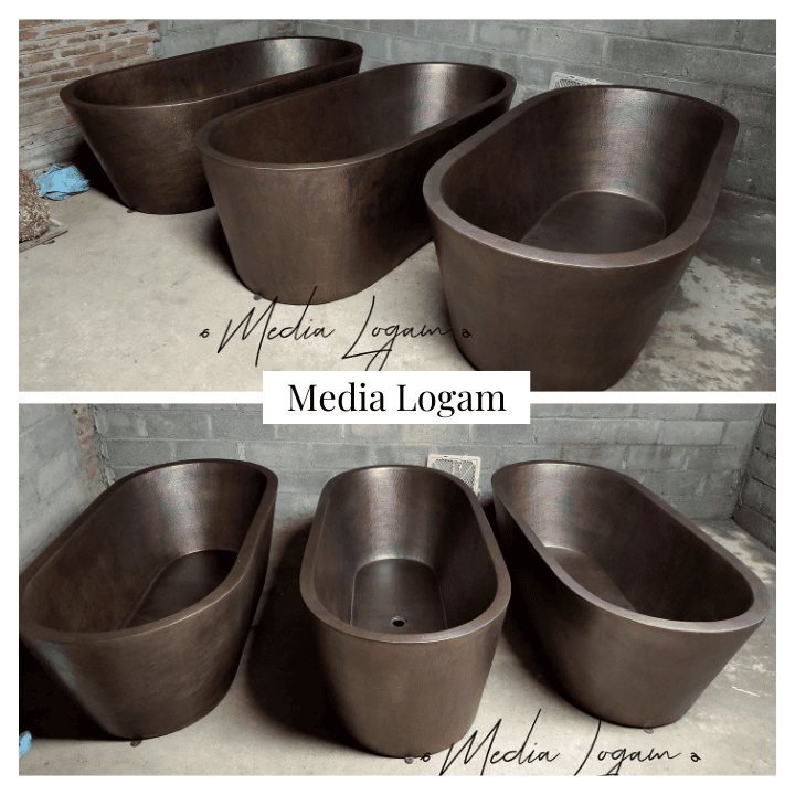 7 Perabot Kamar Mandi Artistik Tembaga & Kuningan – Harga & Pengrajin 3 Bak mandi tembaga dan kuningan dari Media Logam Boyolali