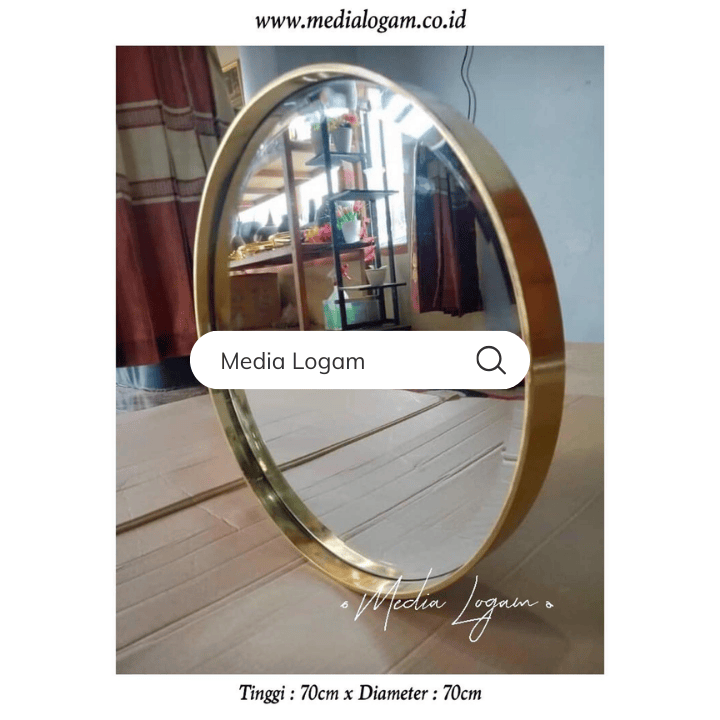 7 Perabot Kamar Mandi Artistik Tembaga & Kuningan – Harga & Pengrajin 7 Cermin dengan bingkai tembaga dan kuningan