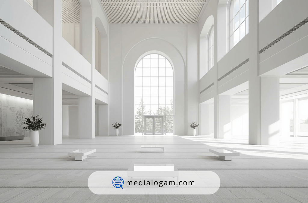 7 Inspirasi Interior Masjid Minimalis yang Bikin Suasana Tarawih Makin Syahdu 3 Dominasi Warna Netral yang Menenangkan Interior Masjid