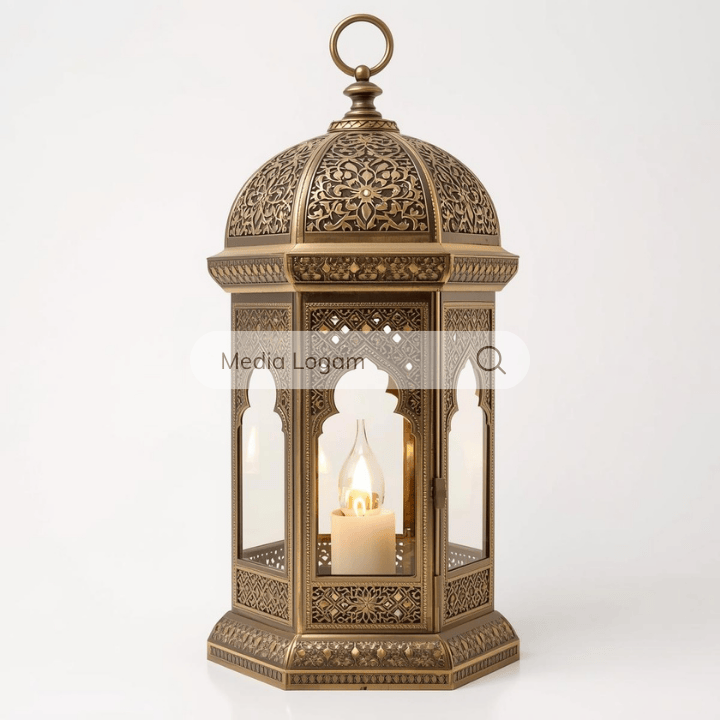 Lampu Gantung Arabesque Premium: Dekorasi Ramadan Klasik Gaya Maroko 3 Lampu Gantung Arabesque Premium dari Media Logam