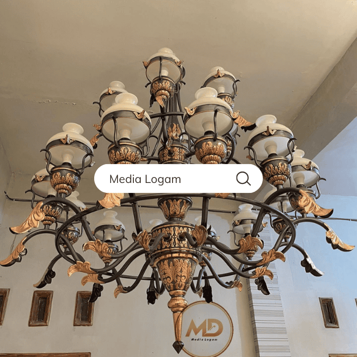 10 Perabot Ruang Tunggu Kantor Pemerintahan Tembaga & Kuningan – Pengrajin & Grosir 3 Lampu Gantung dan Lampu Dinding Tembaga