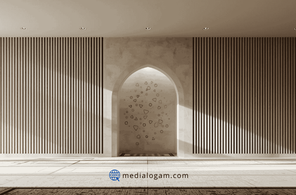 Interior Masjid Modern dan Minimalis: Panduan Lengkap Desain, Renovasi, Ornamen, hingga Tren Terbaru 2026 4 Mihrab dan Mimbar sebagai Fokus Visual
