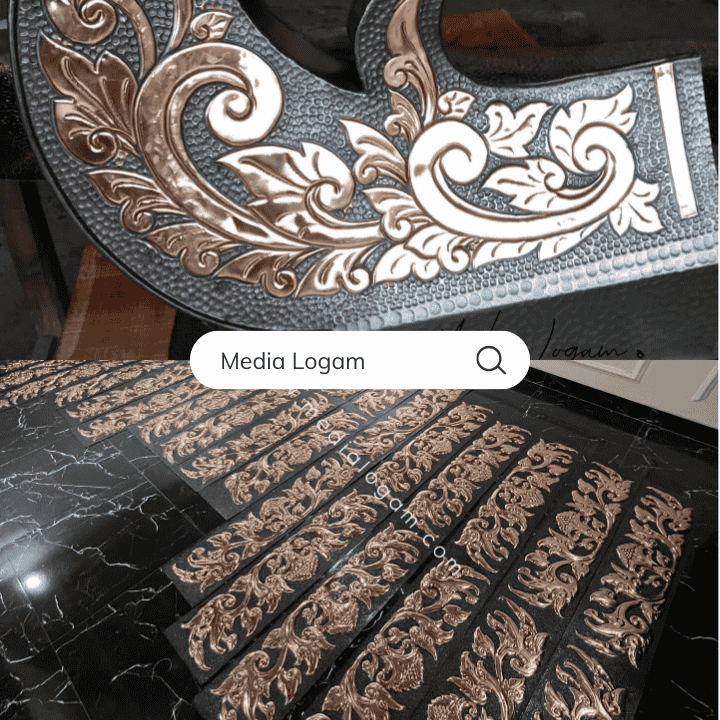 10 Ornamen Interior Kantor Pemerintah Tembaga & Kuningan – Harga & Pengerjaan Proyek 3 Panel dinding tembaga berukir ini dibuat dengan detail halus