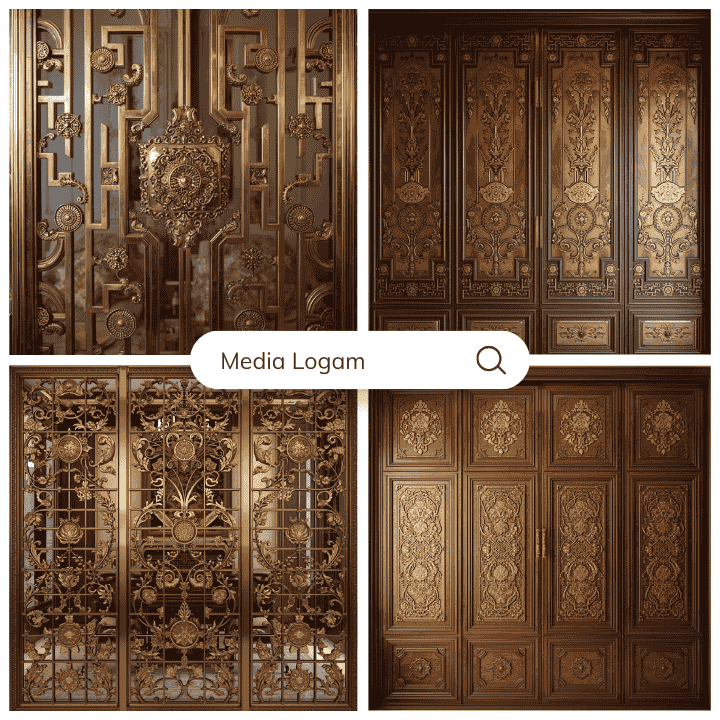 10 Furnitur Lobby Gedung Tembaga & Kuningan – Supplier, Proyek & Pengrajin 12 Partisi ruang kuningan dengan sentuhan artistik