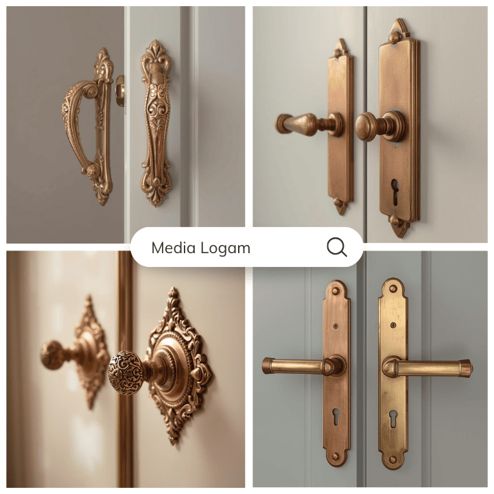 10 Ornamen Interior Kantor Pemerintah Tembaga & Kuningan – Harga & Pengerjaan Proyek 5 Pegangan pintu kuningan eksklusif dari Media Logam