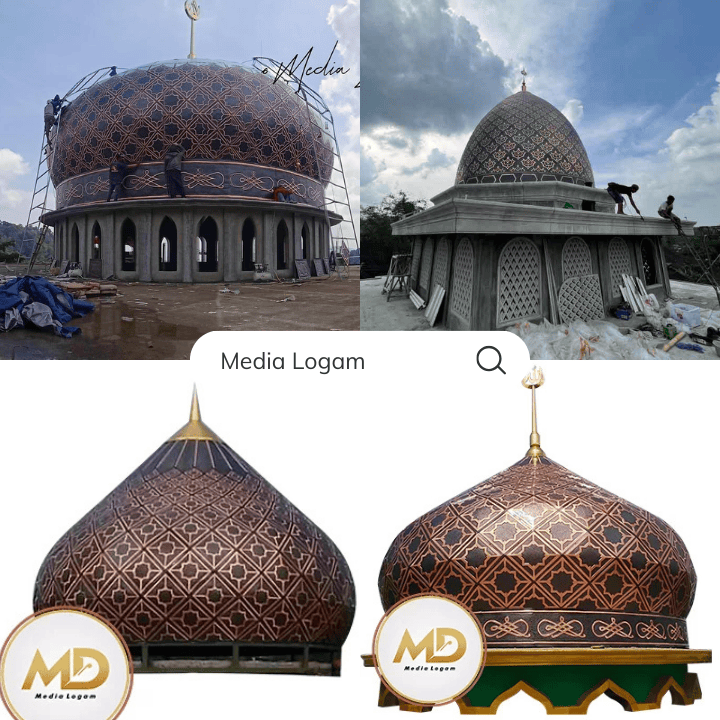Perabot Mewah Harga Pengrajin: Pusat Kerajinan Tembaga dan Kuningan Custom 6 Kubah Masjid dan Ornamen Bangunan