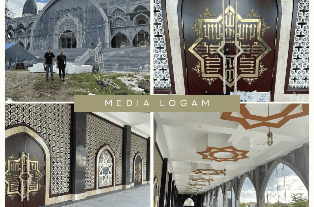 Kumpulan Proyek Kerajinan Tembaga Kuningan Masjid Terbaik 12 Proyek Masjid Agung Kubah Kecubung Darurrahman Kota Palangka Raya