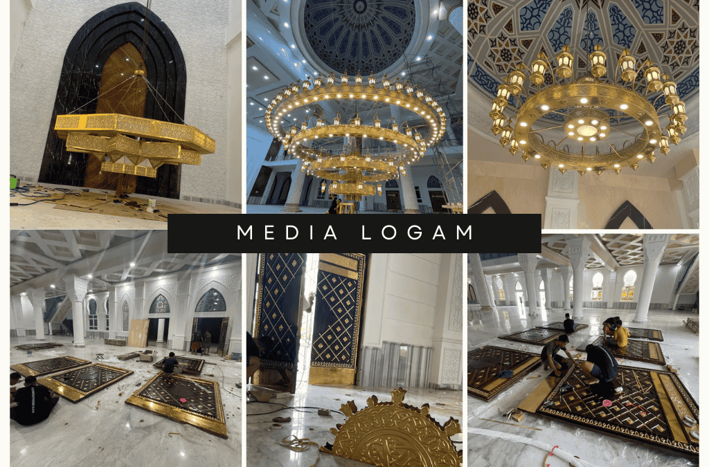 Kumpulan Proyek Kerajinan Tembaga Kuningan Masjid Terbaik 13 Proyek di Masjid Islamic Center, Muara Teweh, Kalimantan Tengah