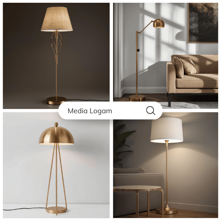 10 Furnitur Lobby Gedung Tembaga & Kuningan – Supplier, Proyek & Pengrajin 8 Standing lamp kuningan produksi Media Logam Boyolali